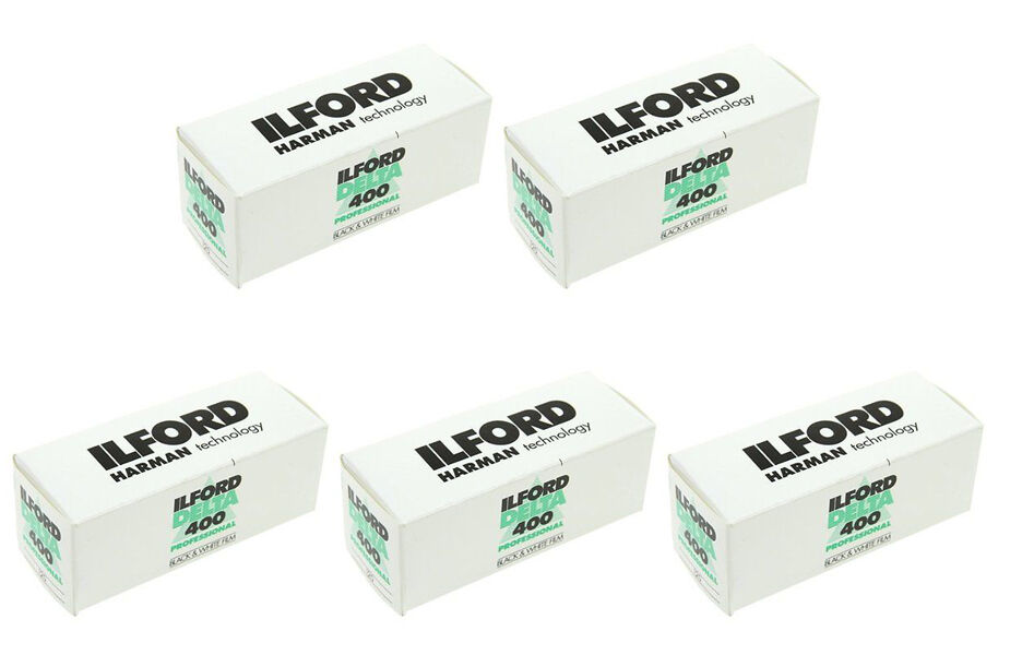 Ilford Delta 400 Pro 120 Black and White Print Film, 5 Rolls